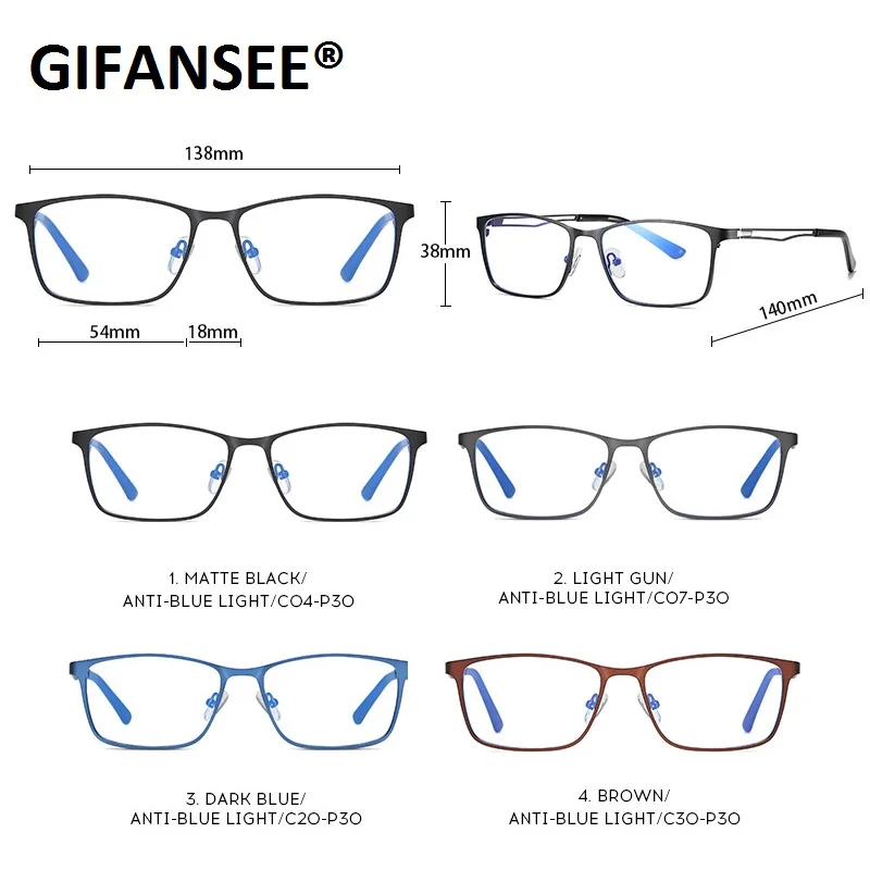Men Business Computer Glasses High Quality Anti Blue Light Blocking Eyewear For Males phone Gaming Clear UV400 blocker | Аксессуары для