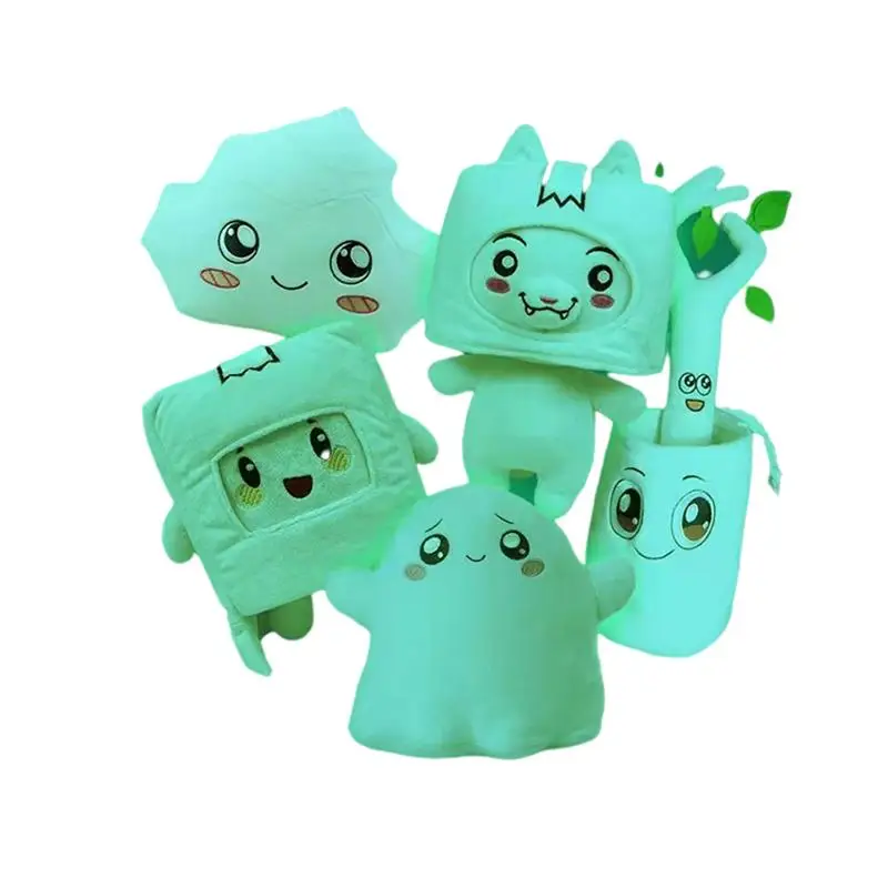 Mu&ntilde;eco de peluche luminoso de dibujos animados, juguete fluorescente con cabeza extra&iacute;ble, brilla en la noche, regalo de Navidad-3