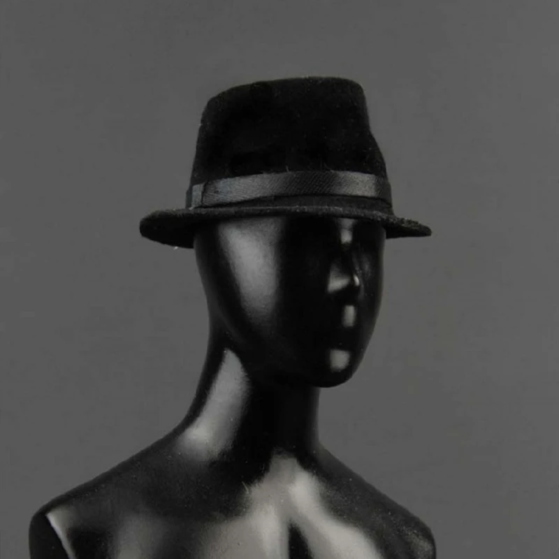 

1/6 Scale Figure Black Hat Fashion Hat Model For 12 inches Action FIgure Dolls Accessories ZYTOYS ZY5008