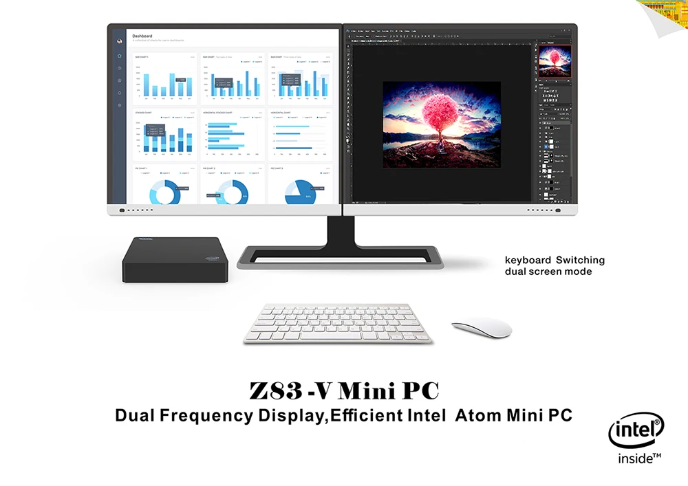 Мини-ПК Beelink Φ Windows 10 система Linux Intel Z83-V 2/4 Гб RAM/32/64 ГБ ROM 1000M x5-Z8350 WIFI bluetooth 4 0 tv box |