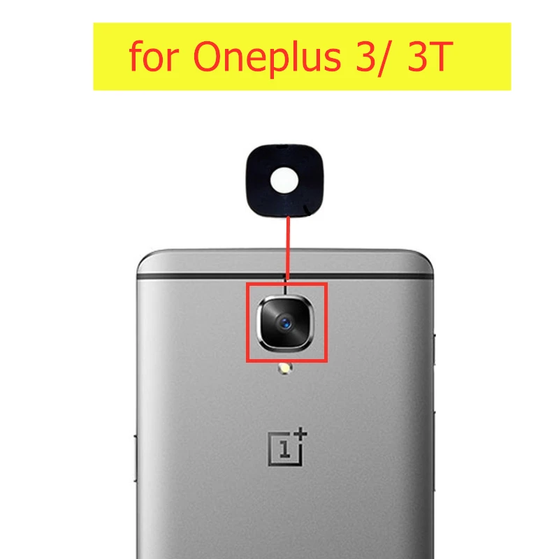 2 шт./лот для Oneplus 3/ 3T A3000 A3003 стеклянный объектив задней камеры основной с клеем