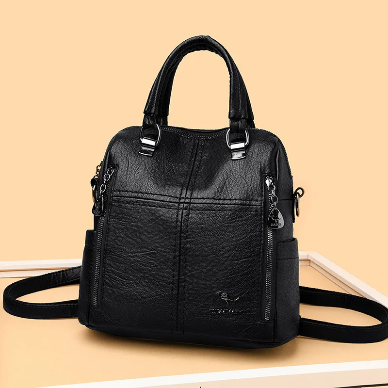 

New Women Backpack Multifunction Bags Designer High Quality Leather Women Crossbody Bag School Bags Travel Backpacks