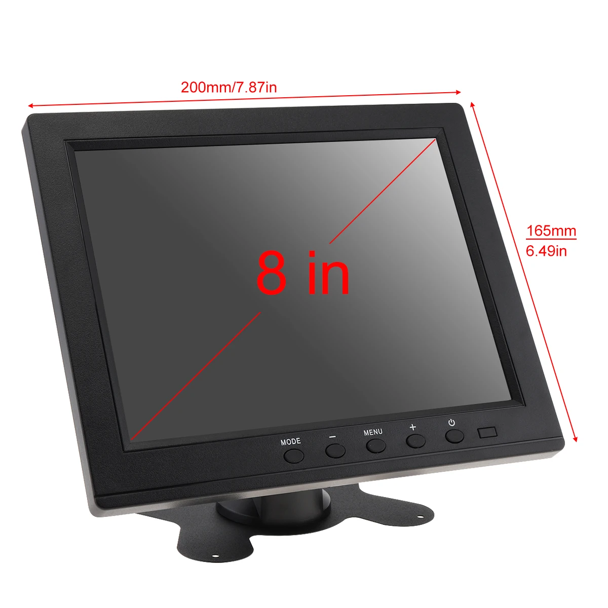 8 дюймов HD TFT LCD светодиодный автомобильный монитор Мини ТВ компьютер 2 канала