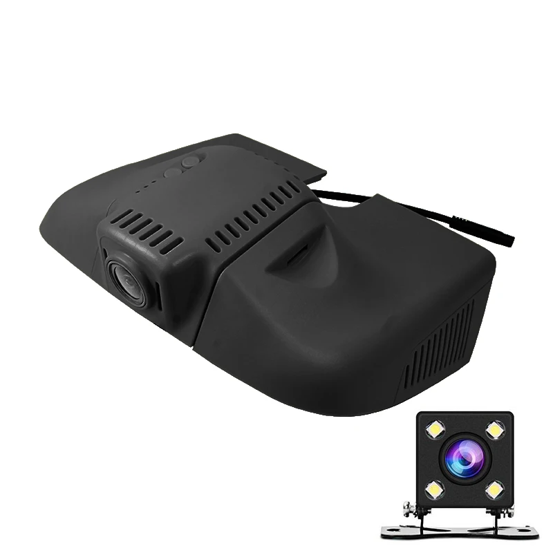 black Lens-Dual Wi-Fi приложение манипуляции Автомобильный видеорегистратор для Mercedes Benz w166 250 низкая конфигурация Benz ML GL серии 2013- видеорегистратор - Название цвета: black Lens-Dual