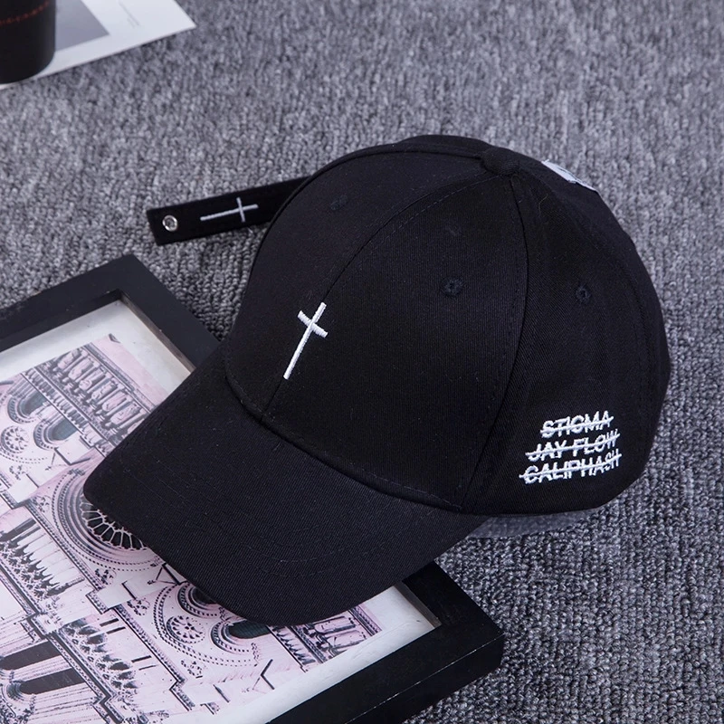 

ZHUOY Baseball Cap Cross Cotton Embroidery Punk Men and Women Fashion Hip-Hop Sun Hat New Casual Outdoor Hat Birthday Party Gift
