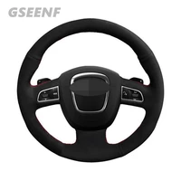 braid on the car steering wheel cover for audi a5 s5 2008 2012 a3 2006 2013 s6 q7 2007 2011 rs4 2007 2008 wearable soft suede