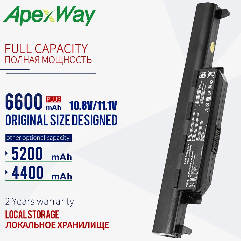 Аккумулятор ApexWay для ASUS 11 1 В X55a серия a32 k55 A75A A95 A55D K45D K45VM A45A A45DE X75V|battery for asus|asus battery