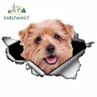 EARLFAMILY 3D рваные металлические автомобильные наклейки в виде животных оригинальный дизайн виниловые забавные наклейки на заказ DIY креативные наклейки в виде собак и кошек