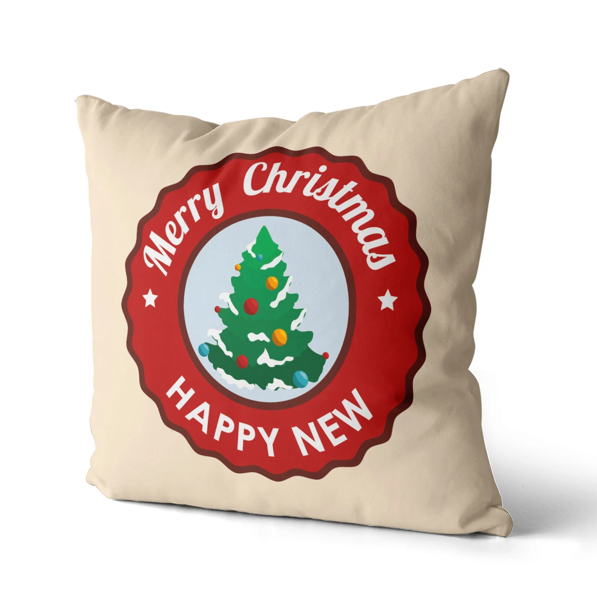 

Рождественский узор наволочка квадратной формы из чистого хлопка льняная наволочка вечерние украшения дома для диванных подушек, наволочк...