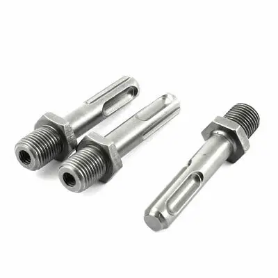 

1/2" Thread Hex Nut Shank Electric Drill Chuck Adapter Gray