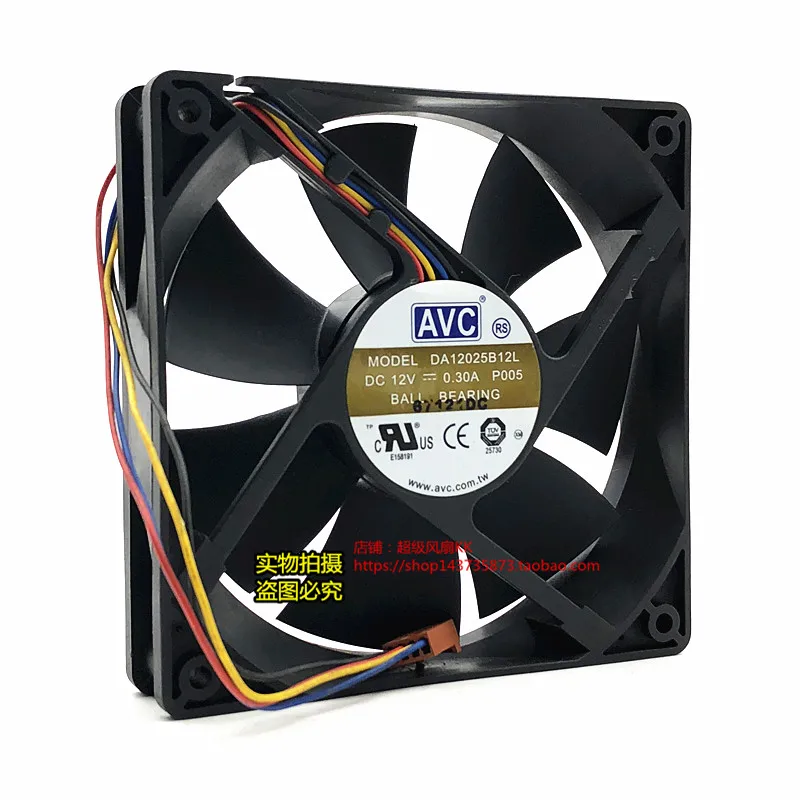 Новый оригинальный DA12025B12L 12 В 0,30a 12 см 12025 4-проводной ШИМ ультра-тихий вентилятор шасси