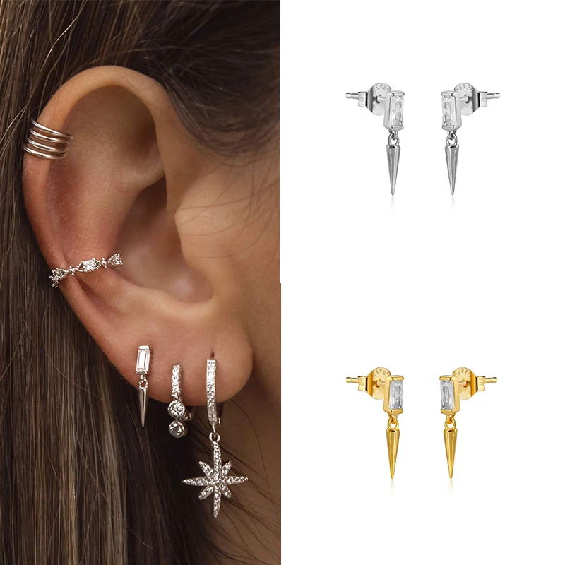 

ISUEVA Cute Gold Filled Stud Earrings Cubic Zircon Luxury Small Women Earrings For Girl Accessories Jewelry Wholesale