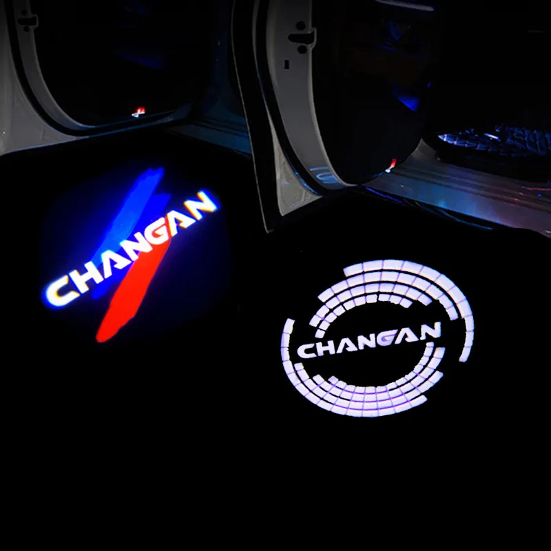2PCS LED Car Door Logo Lights Courtesy Laser Projector For Changan CS15 CS35 CS75 CS95 EADO XT V5 V7 Welcome Warning Light