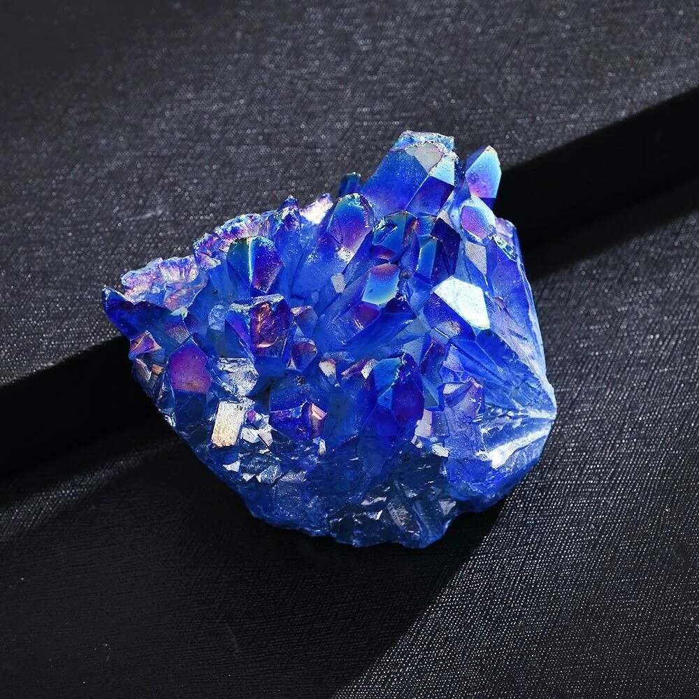 

Natural Blue Small Crystal Quartz Cluster Stone Mineral Degaussing And Purifying Healing Specimen Decor Gift Home Ornaments