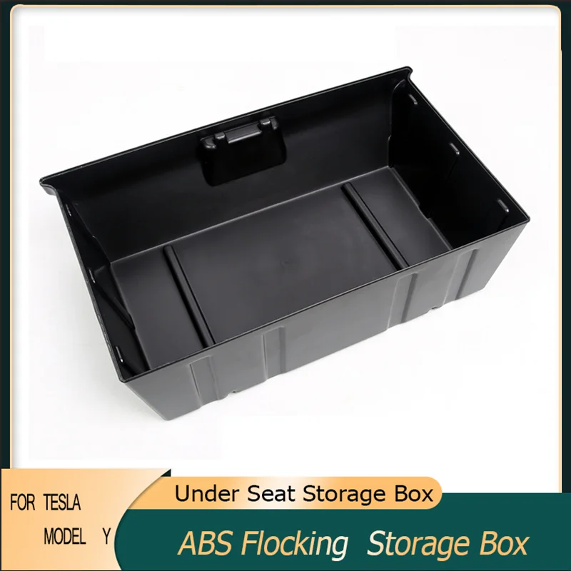 

Для хранения под сиденьем Tesla Model Y, для хранения, аксессуары для модификации, украшение интерьера, органайзер на сиденье автомобиля, флокиро...