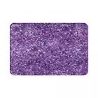 Фиолетовый Блестящий полиэстеровый Коврик для двери, коврик, коврик для ног, нескользящий водостойкий масляный коврик для входа в кухню, спальню, балкон, мультяшный