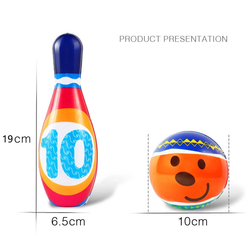 10 штифтов 2 мяча набор для боулинга детей красочные игры игрушки дома на открытом