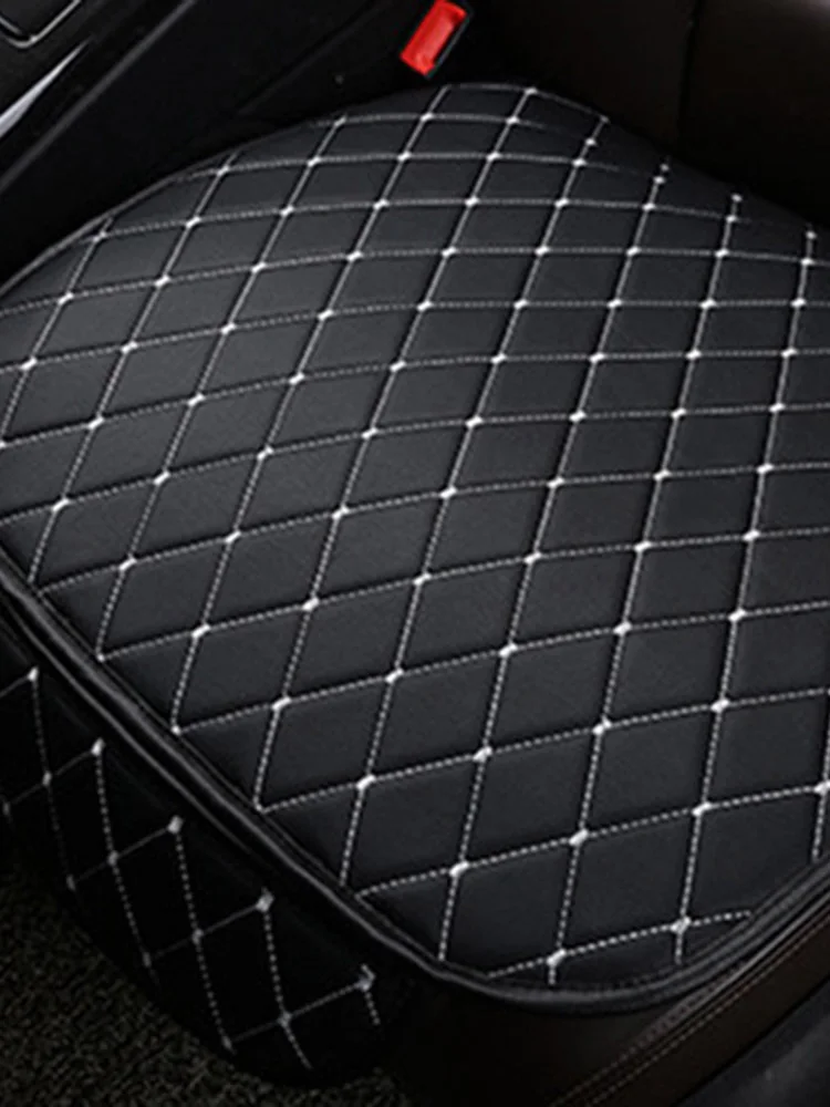 

Universal Auto Parts Chair Seat Cover Front Cushion Black PU Red Line Top Non-slip Car Seat Cushion Front Single Piece