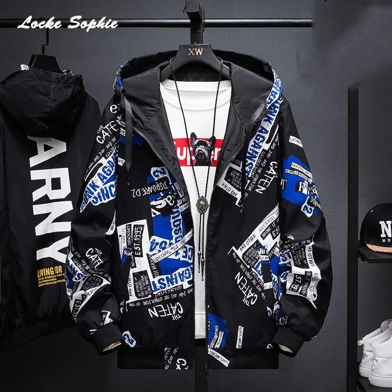 Мужская куртка большого размера 1 шт. летние дышащие ткани с двусторонним принтом