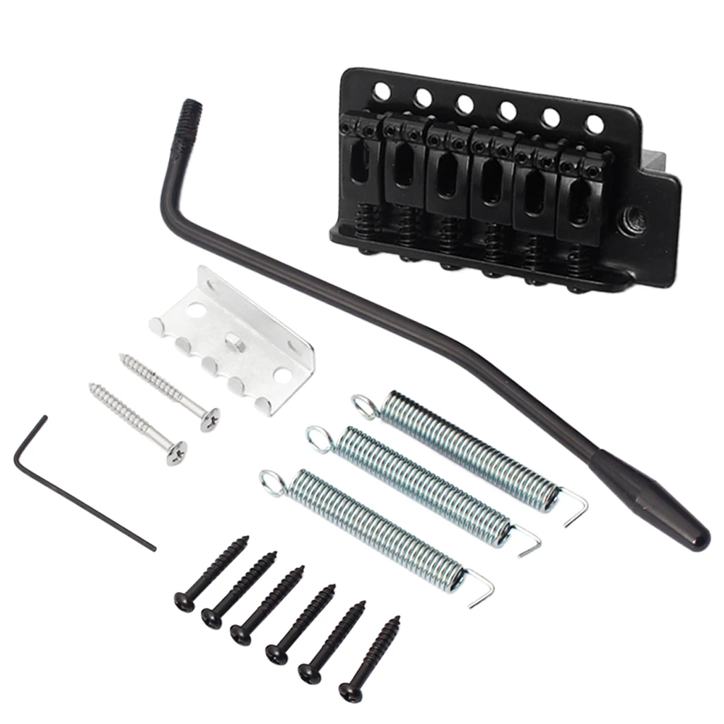 Metal Electric Guitar Tremolo Bridge Set Black Right Handed | Спорт и развлечения