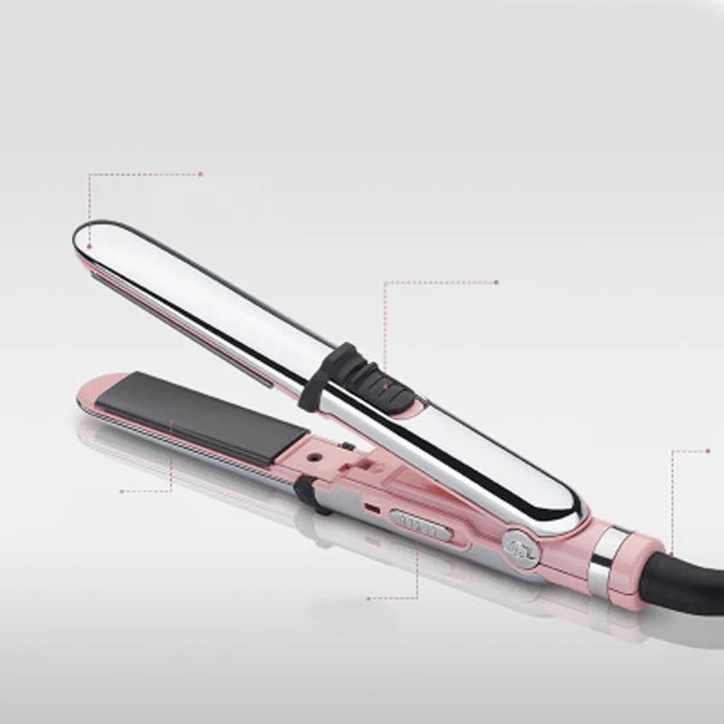 

Mini Hair straightener Iron Pink Ceramic Straightening Corrugated Curling Women Hair Styling Tools Household Hair Curler EU Plug