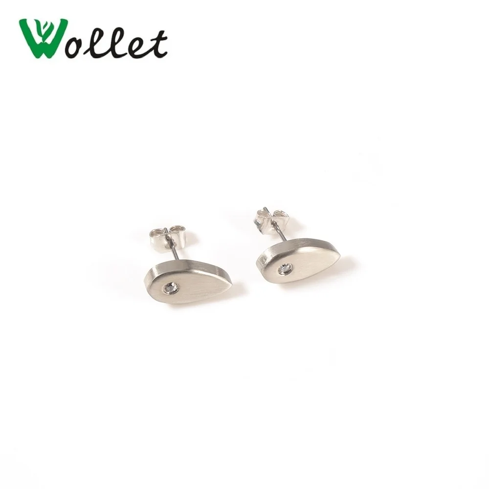 

Wollet Jewelry Stainless Steel Small Stud Earring For Women Men Gold Color Fashion Simple Round