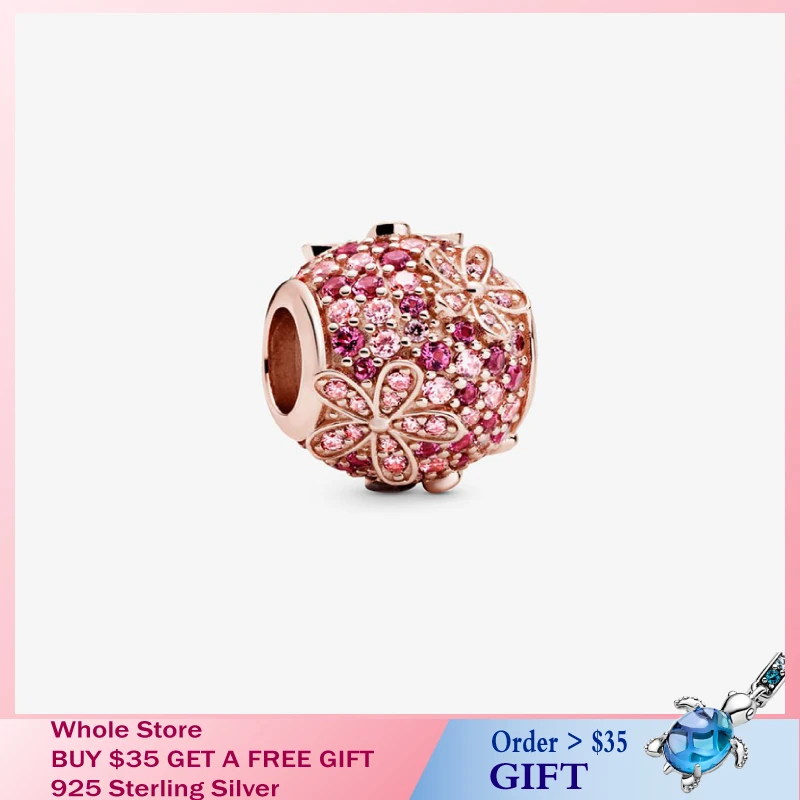 Горячая новинка 2020 подвески в виде цветка маргаритки розового цвета подходят для