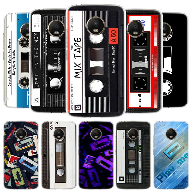 Винтажная Магнитная кассета с магнитной лентой чехол для телефона Motorola Moto G9 G8 G7 G6