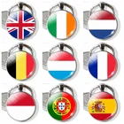 Европейский Флаг, кольцо для ключей, оптовая продажа, Великобритания, Франция, Россия, Швеция, Финляндия, Бельгия, Украина