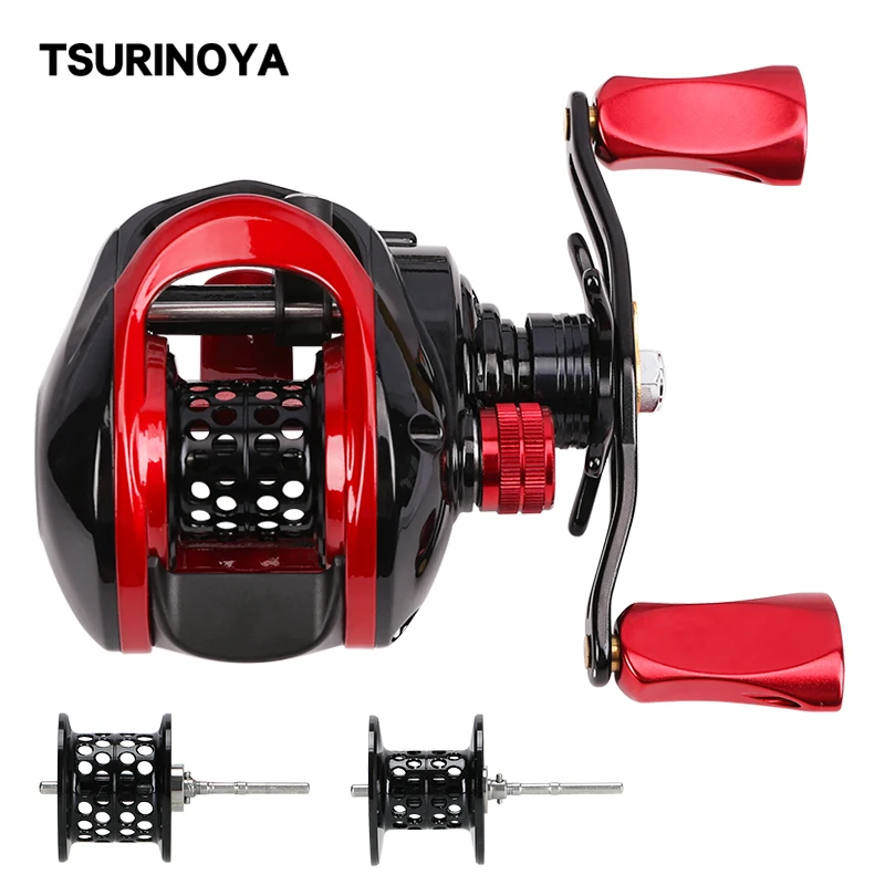 

TSURINOYA XF-50 150 Bait Casting Fishing Reel 9+1BB 6.6:1Gear Ratio 4kg Drag Power Trout Casting Reel Baitcast Wheel Lure Reels