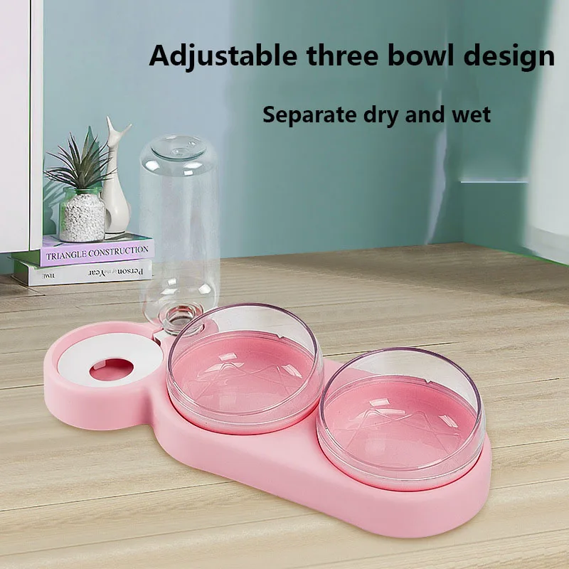 

NEW Pet Dogs Cats Double Bowls Food Water Feeder Container Dispenser For Dogs Cats Drinking High Quality Pet Products