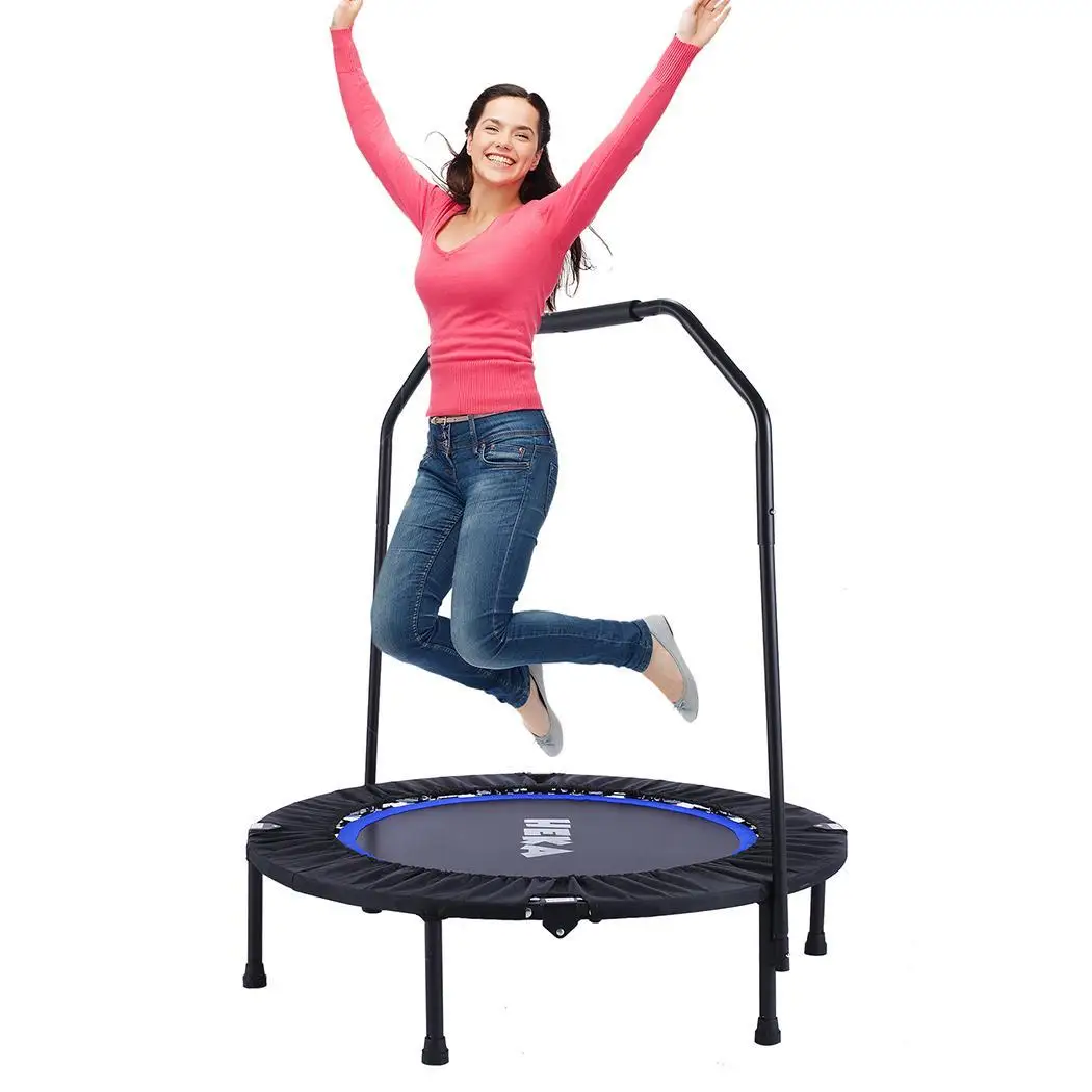 Kids Adults Trampoline 40inch Foldable Fitness Exercise Rebounder with Handle