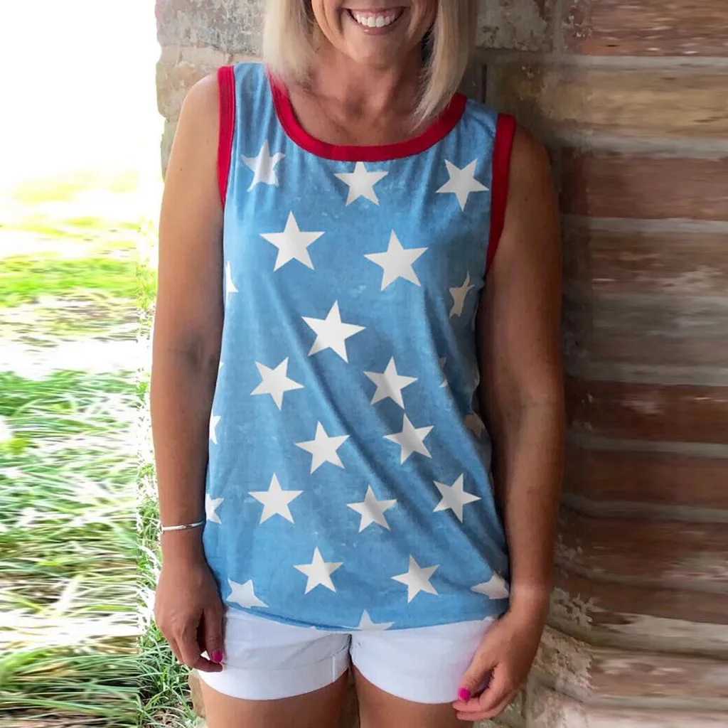 Новинка 2020 женские майки со звездным принтом пикантные топы модный жилет с