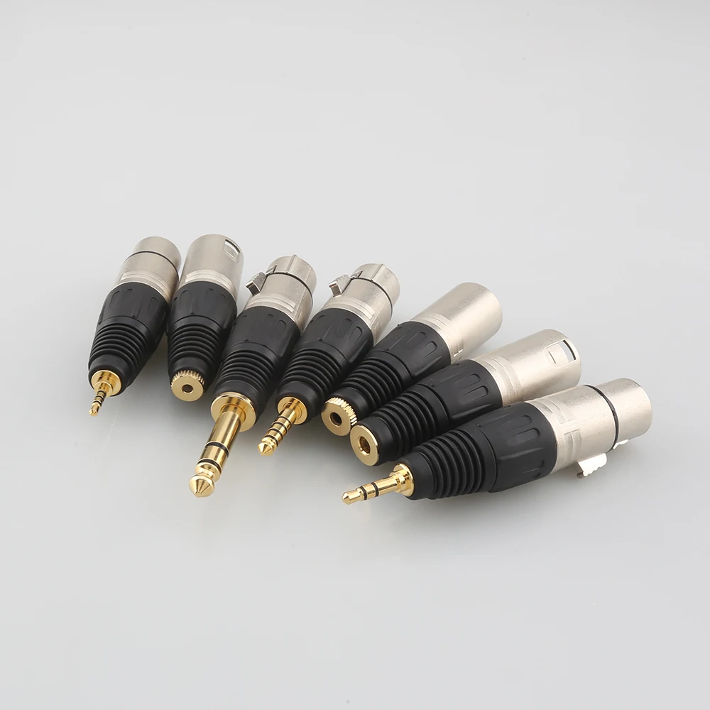 HIFI 2.5/3.5/4.4/6.35mm Male to 4Pin Balanced XLR Female Reference Adapter Connector Gold Plated Pure Adapter Use for Home Audio