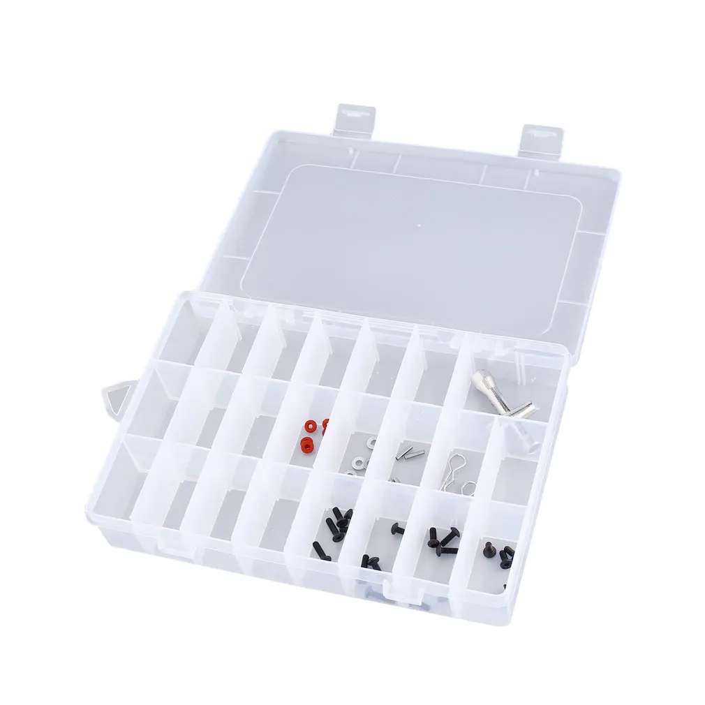 

10-24 Compartment Slots Cells Portable Tool Box Electronic Parts Screw Beads Ring Jewelry Plastic Storage Box Container Holder