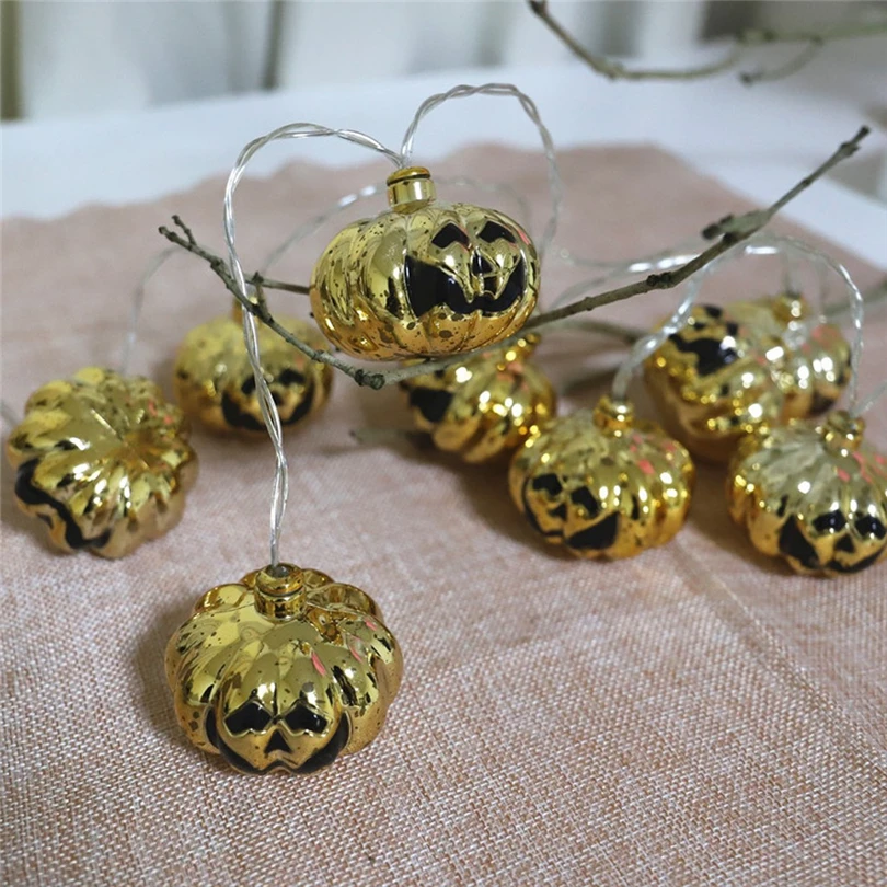 Творческий светодиодный тыква фонари строка для хэллоуина украшения 20 свет