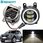 BINGWFPT для Renault Sandero Stepway Хэтчбек 2008-2015 противотуманная фара в сборе автомобиля H11 светодиодный противотуманная светильник РА 12 В DRL Angel Eye