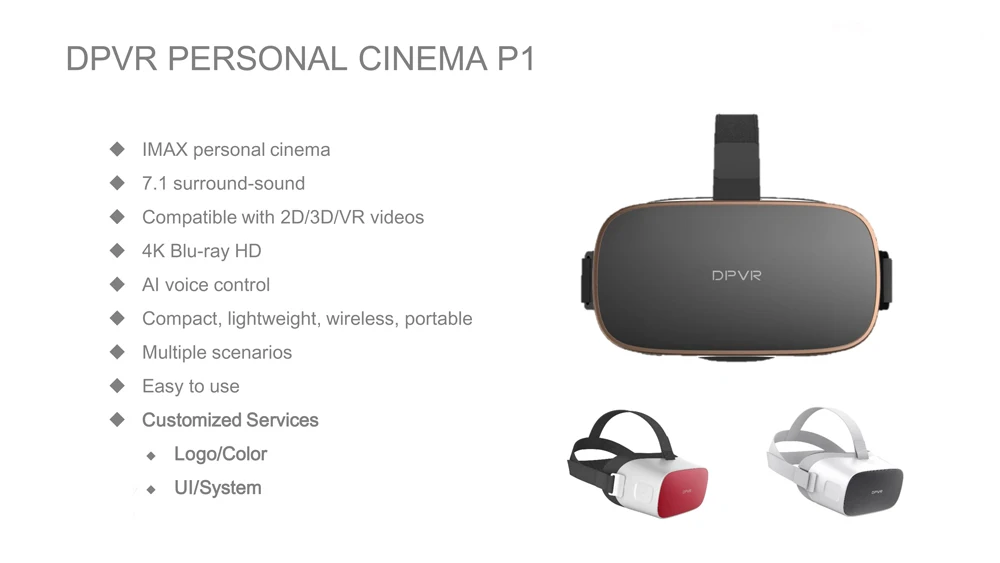 Deepoon P1 все в одном 2 ГБ/16 ГБ/64 Гб Imax3D VR гарнитура HIFI наушники с эффектом погружения