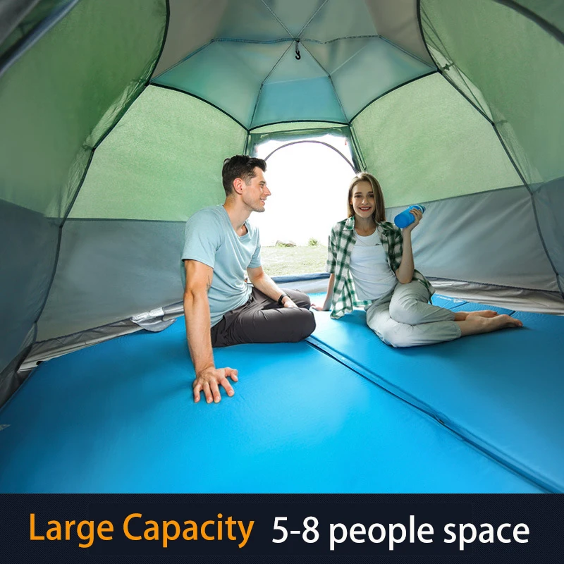 Verkaufen Hewolf Outdoor Camping Zelt Doppel-Schicht Anti-insekt Automatische Zelt Wasserdicht Atmungsaktiv Outdoor 3-4 Oder 5-8 Personen Familie Zelt