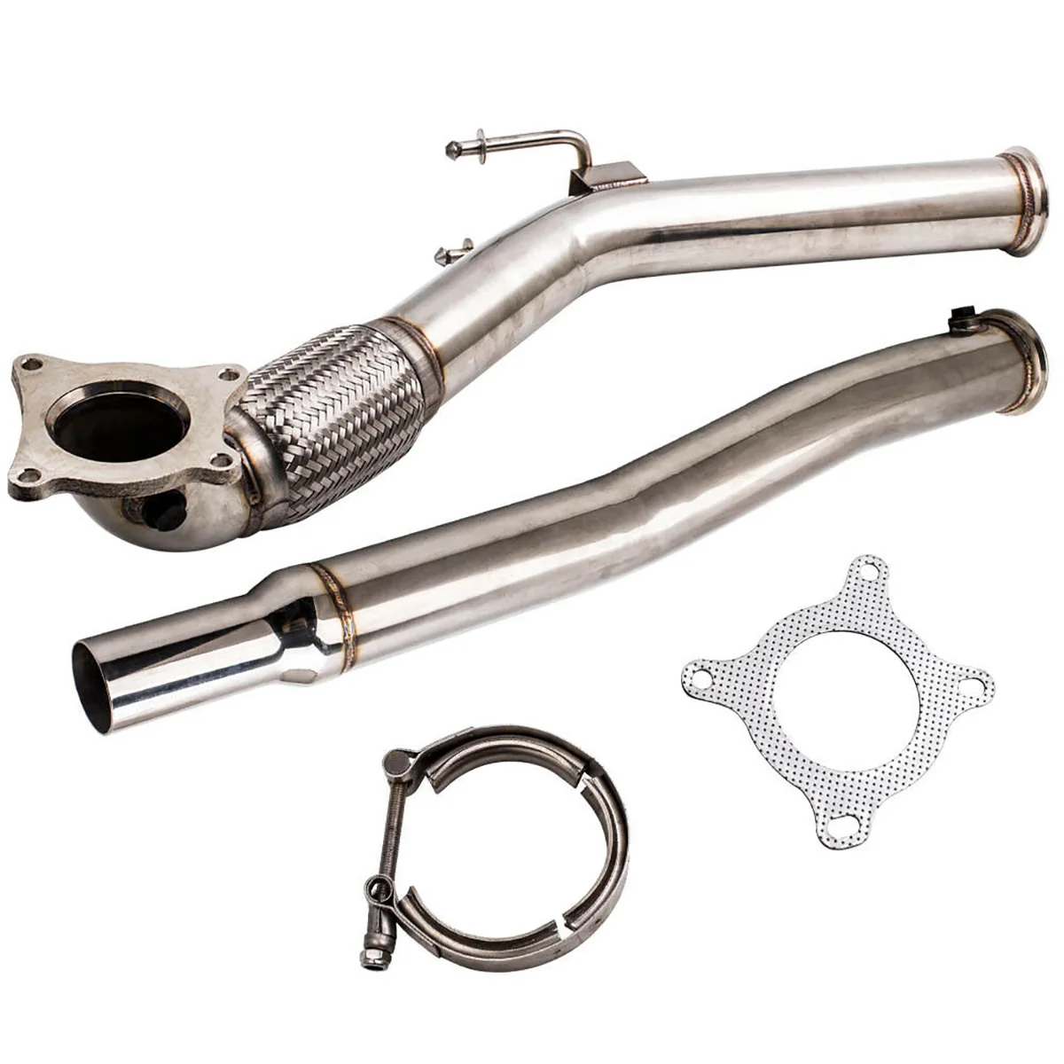 

Выхлопной глушитель из нержавеющей стали для VW Golf MK5 MK6 Audi A3 S3 Skoda Octavia Seat Leon Cupra R 2,0 T 3"