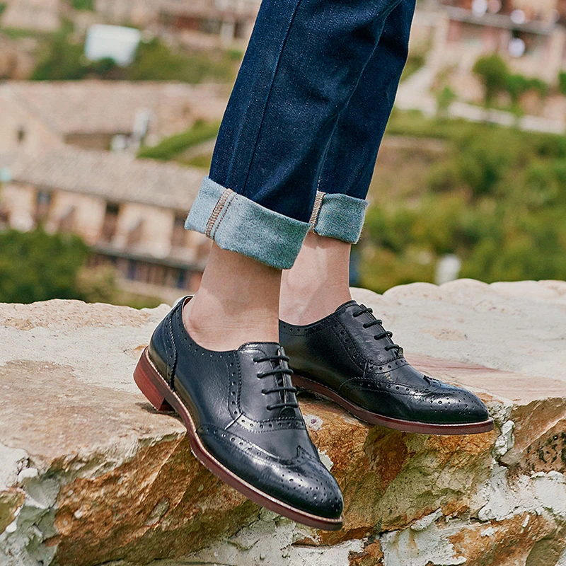 Женские туфли оксфорды из натуральной кожи коричневые черные синие