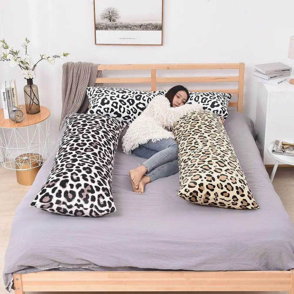 Animal Skin Pattern Short Plush Long Pillowcase Bedroom Sofa Back Hugging Body Pillow Case Adults Double Sleeping Cover | Дом и сад