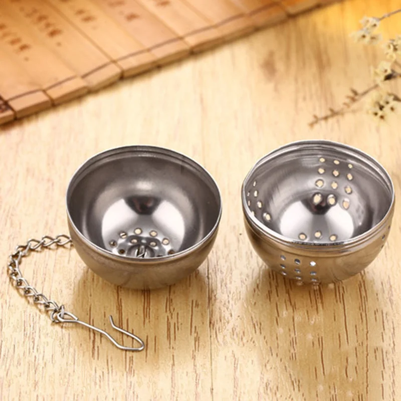 Нержавеющая сталь Чай Infuser сетчатый фильтр ложка блокировки специи мяч Rope Chain
