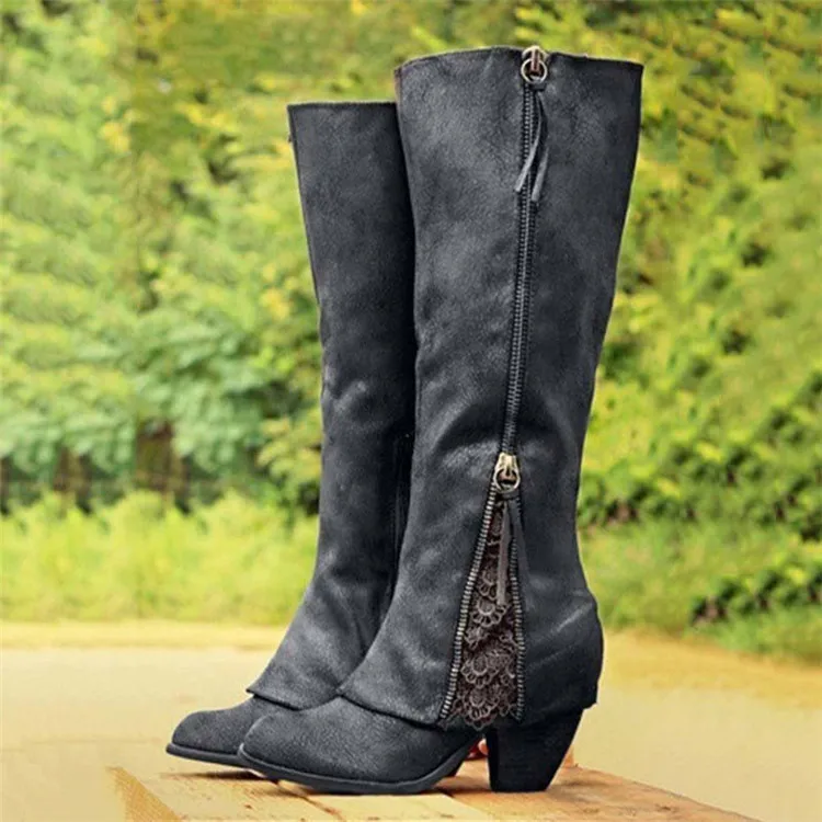 Chaussures femme/женские ботинки; зимние сапоги до колена; дизайнерские кружевные сапоги; Botas Mujer; женская обувь; botas mujer; invierno
