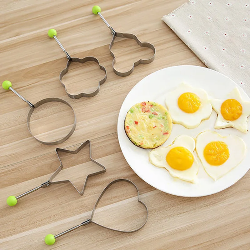 

1 Pcs Creative Stainless Steel Omelet Maker Fried Egg Decoration Frying Egg Pancake Cooking Tools DIY Breakfast Egg Pancake Mold