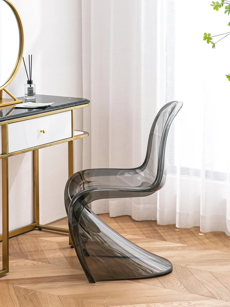 

GY Nordic Transparent Chair S Chair Creative Dining Chair Reception Chair Acrylic Crystal Stool Table and Chair Simple