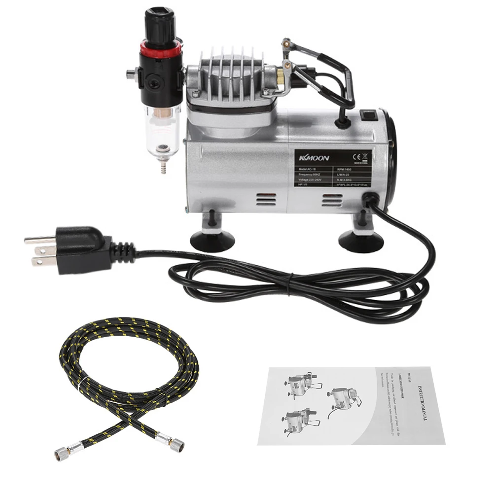 

KKmoon Professional Air Compressor Set Hobby Paint Spray Set Nail Art Sprayer with Braided Air Hose
