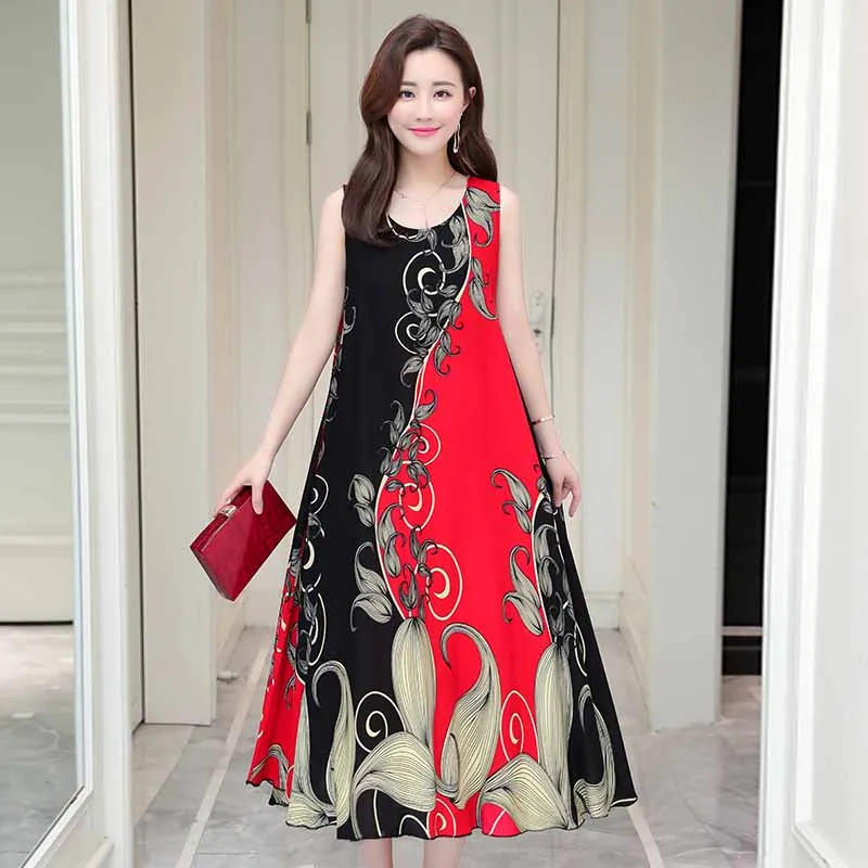 color 18 Новинка размера плюс, женское летнее платье, vestidos стильная женская одежда, свободная Женская одежда, повседневные летние платья для вечеринок - Цвет: color 18
