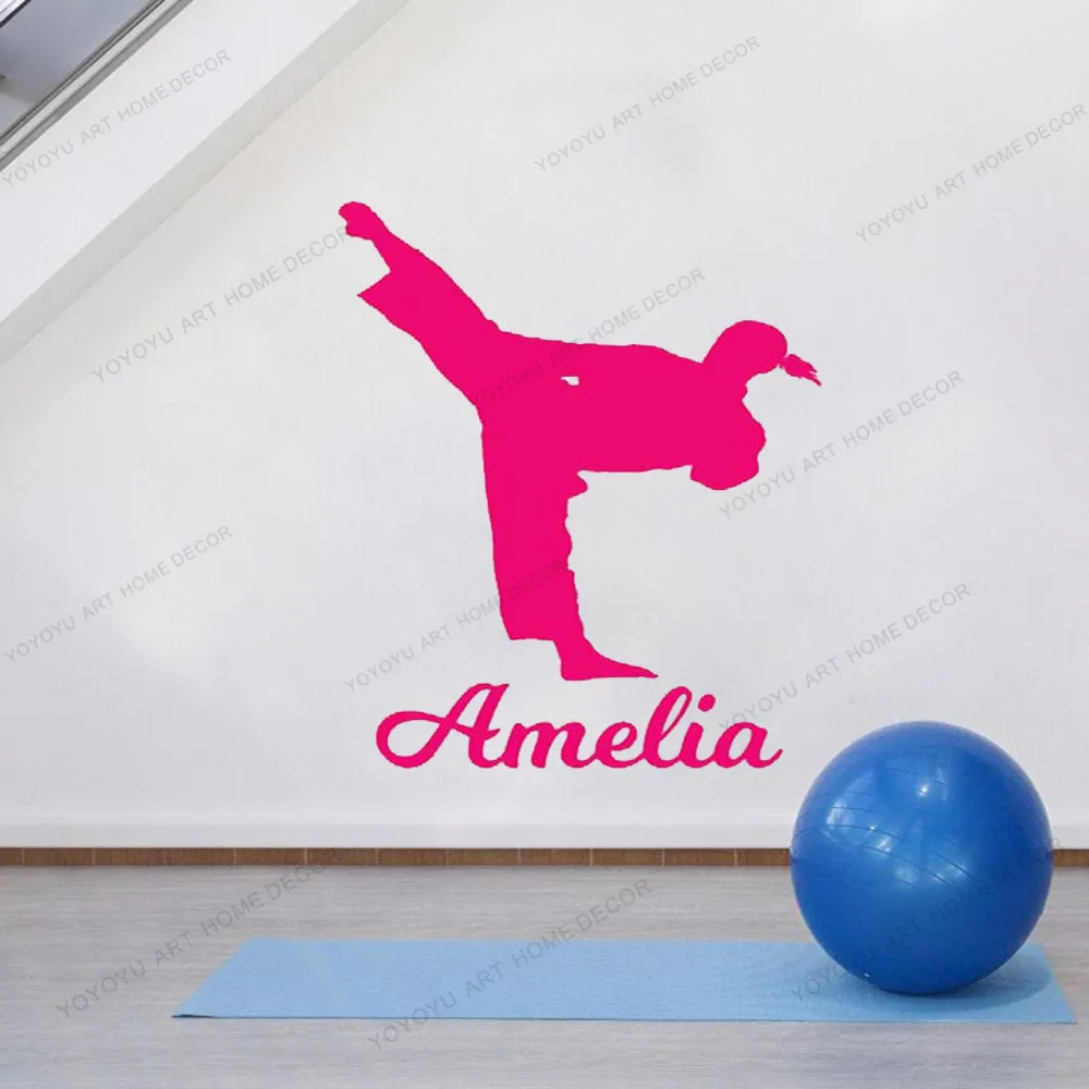 

Karate Punch Pose Silhouette Sports - nail designer stickers Wall Decal Custom reflector sticker Vinyl Art Stickers yw-13