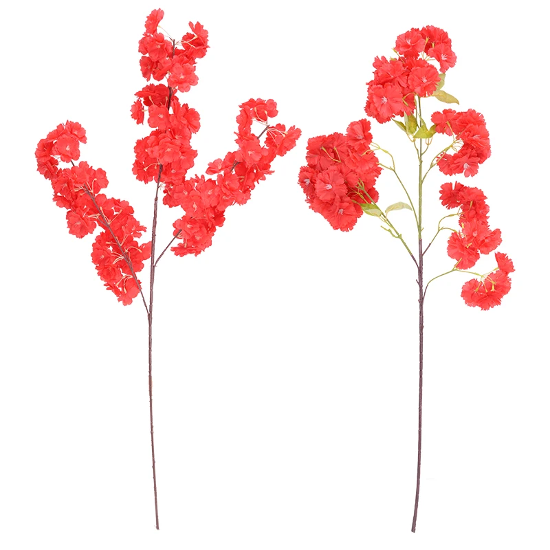 

New encrypted multi-color 3 fork simulation cherry blossom wedding party home restaurant decoration hotel craft furnishings, etc